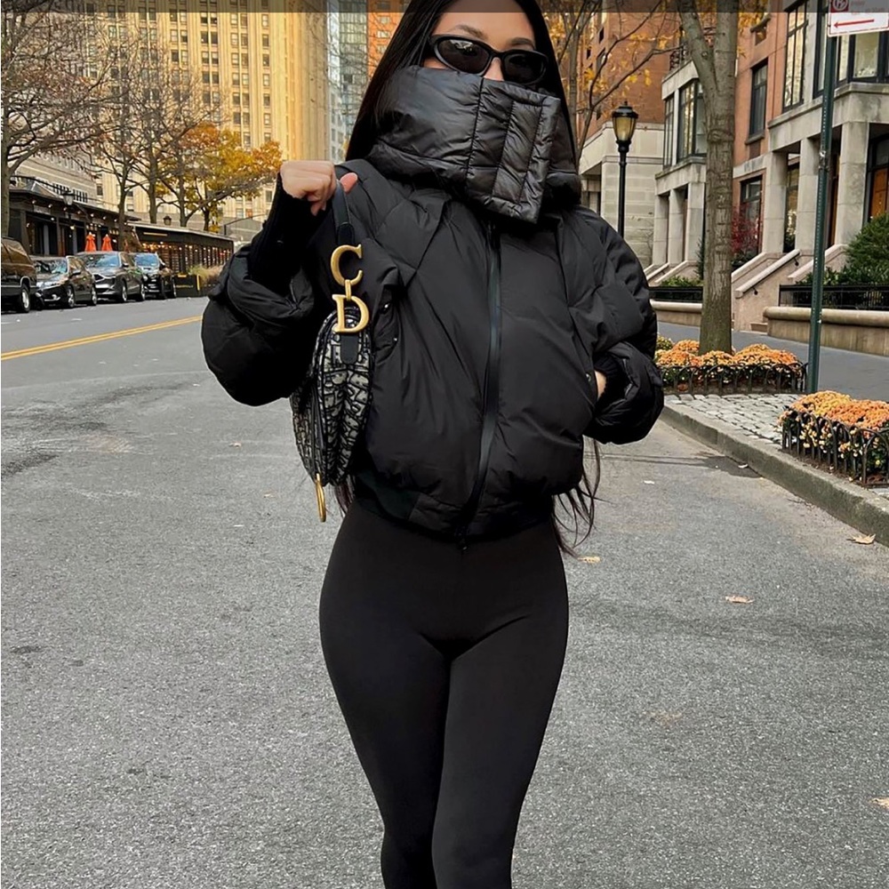 Black puffer jacket